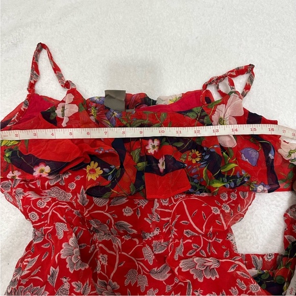 Anthropologie One September Zuri Red Floral Maxi Dress - Picture 9 of 9